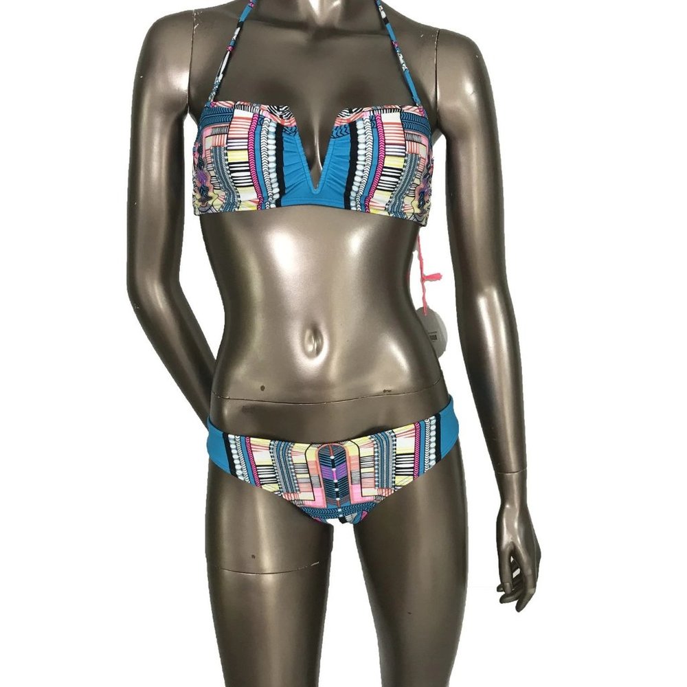 Mara Hoffman V-Wire Bikini Electric Casino Stone